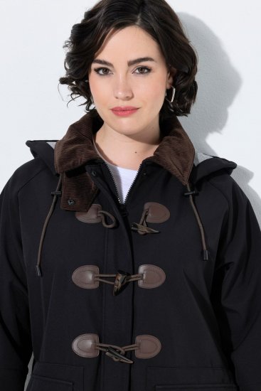 Ulla Popken 846278 Cappotto softshell Nero - Cappotti - Cappotti taglie forti da donna