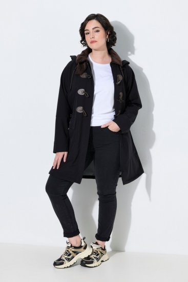 Ulla Popken 846278 Cappotto softshell Nero - Cappotti - Cappotti taglie forti da donna