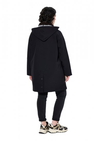Ulla Popken 846278 Cappotto softshell Nero - Cappotti - Cappotti taglie forti da donna