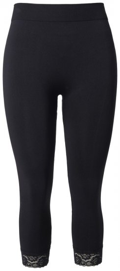 Ulla Popken 846491 Collant senza piede 3/4 con pizzo Nero - Collant & calzini - 