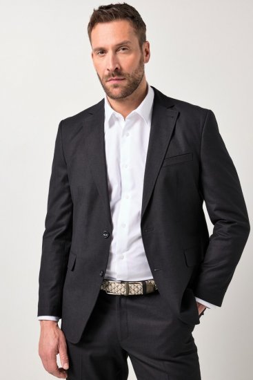JP1880 Korsika Blazer effetto lino Nero - Abiti - Abiti da Uomo Taglie Forti