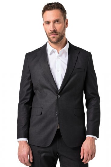 JP1880 Korsika Blazer effetto lino Nero - Abiti - Abiti da Uomo Taglie Forti
