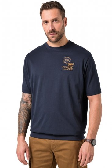 JP1880 846657 T-shirt bellyfit con badge Blu scuro TALL - TALL T-shirts - T-Shirt per Uomini Alti
