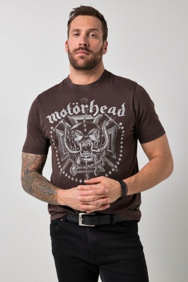 JP1880 Motörhead Soft Jersey Vintage T-Shirt Brown - Magliette di band - T-shirt band taglie forti