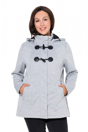 Ulla Popken 846744 Giacca softshell Grigio melange - Giacche - Giacche taglie forti da donna