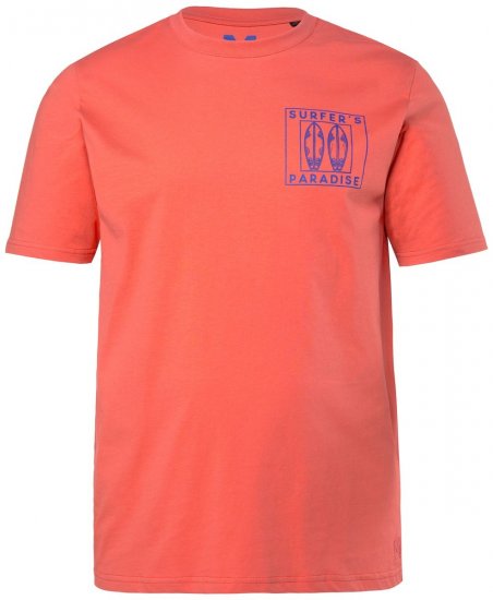 Men+ 829 T-shirt Surfer's Paradise Corallo - Magliette - Magliette Uomo Taglie Forti