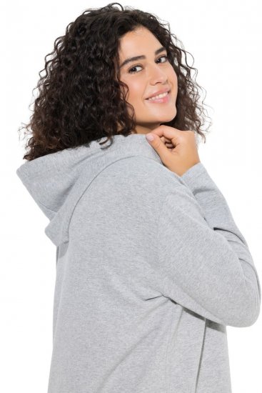 Ulla Popken 846886 Abito in felpa con cappuccio Grigio melange - Abiti in felpa - 