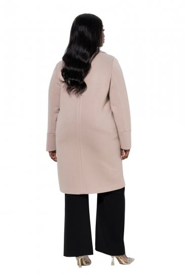 Ulla Popken 846929 Cappotto Beige - Cappotti - Cappotti taglie forti da donna
