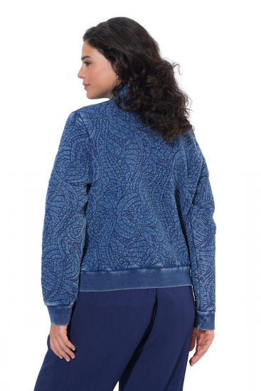 Ulla Popken 847035 Giacca trapuntata Blu denim - Giacche - Giacche taglie forti da donna