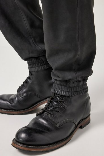 JP1880 847064 Pantaloni cargo in nappa di agnello Nero - Pantaloni in pelle da uomo in taglie forti - Pantaloni in pelle taglie forti