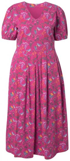 Ulla Popken 847409 Abito lungo fantasia Rosso bacca - Vestiti maxi - Abiti maxi taglie forti
