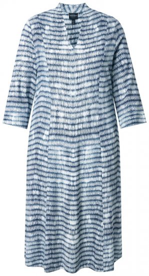 Ulla Popken 847643 Abito in jersey a righe Blu scuro - Abiti in jersey - 