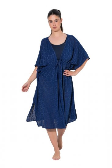 Ulla Popken 847654 Abito fantasia Blu scuro - Caftani - 