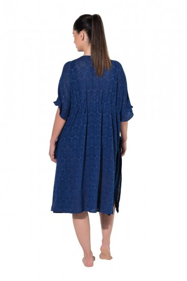 Ulla Popken 847654 Abito fantasia Blu scuro - Caftani - 