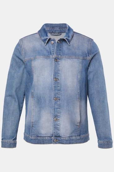 STHUGE 847739 Giacca di jeans dal look vintage Azzurro - Giubbotti - Giubbotti Uomo Taglie Forti