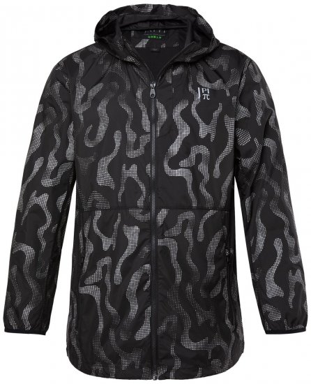 Jay-Pi 847852 Giacca outdoor ultraleggera con stampa riflettente Nero - Giubbotti - Giubbotti Uomo Taglie Forti