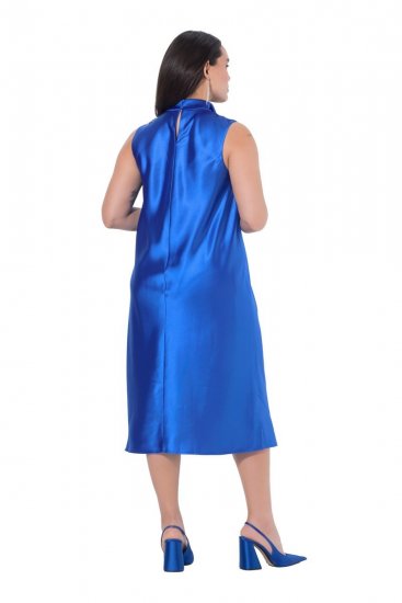 Ulla Popken 847862 Abito in raso Blu reale - Abiti estivi - Abiti estivi taglie forti