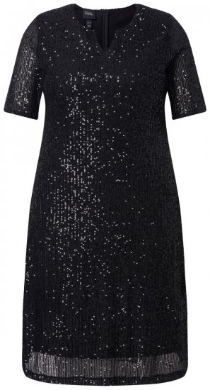 Ulla Popken 848140 Abito di paillettes Nero - Abiti da sera - Abiti da sera taglie forti