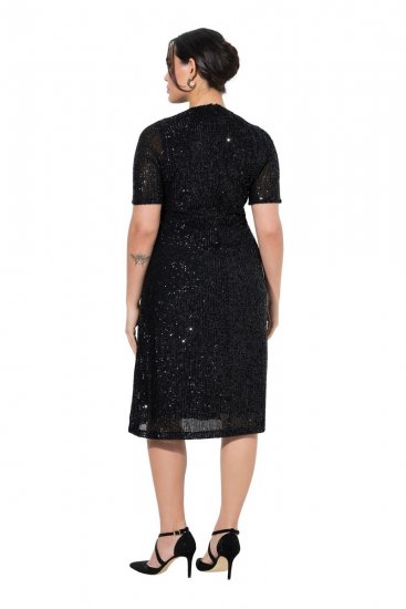Ulla Popken 848140 Abito di paillettes Nero - Abiti da sera - Abiti da sera taglie forti