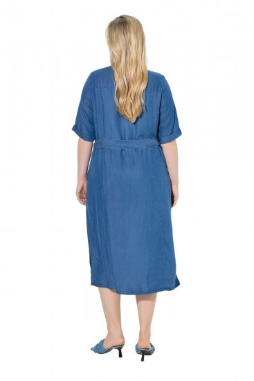 Ulla Popken 848491 Abito chemisier Blu denim - Vestiti midi - Abiti midi taglie comode