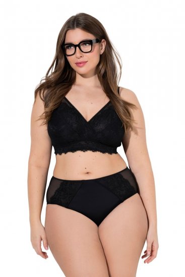 Ulla Popken 848693 Culotte con pizzo Nero - Slip - 