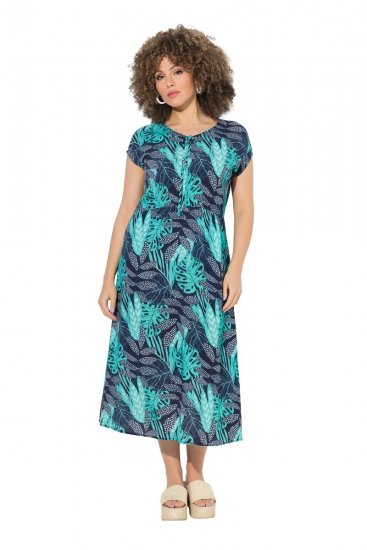 Ulla Popken 848696 Abito fantasia Blu scuro - Abiti estivi - Abiti estivi taglie forti