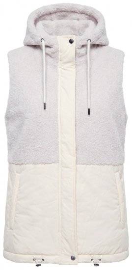 Ulla Popken 848729 Gilet con cappuccio Bianco panna - Gilet - 