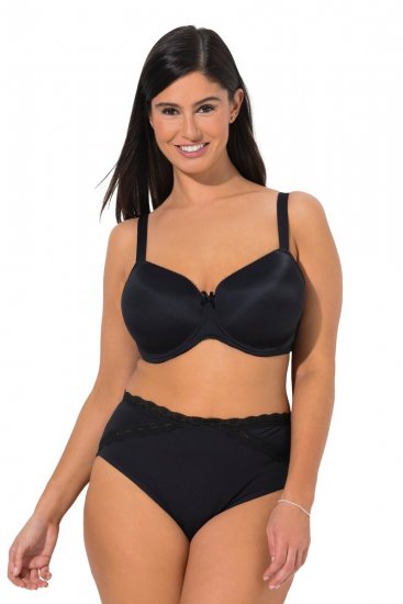 Ulla Popken 848803 Slip con pizzo confezione da 3 Nero - Slip - 