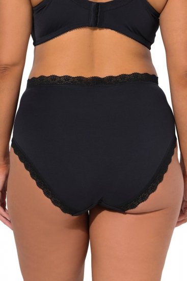Ulla Popken 848803 Slip con pizzo confezione da 3 Nero - Slip - 