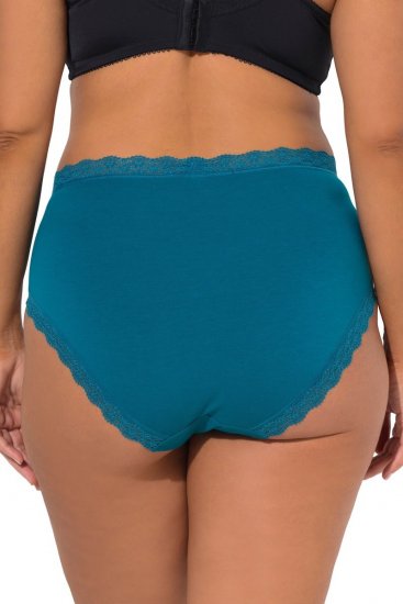Ulla Popken 848803 Slip con pizzo confezione da 3 Petrolio - Slip - 