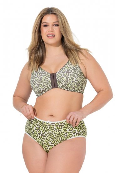 Ulla Popken 848810 Slip animalier confezione da 5 Tortora - Slip - 