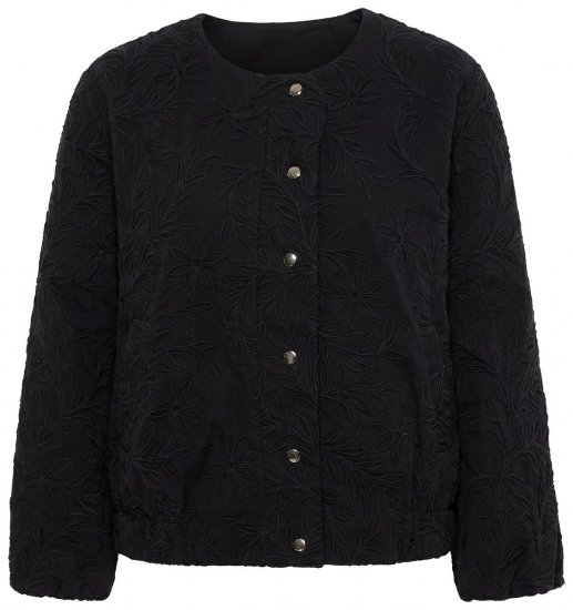 Ulla Popken 848940 Bomber Nero - Giacche - Giacche taglie forti da donna
