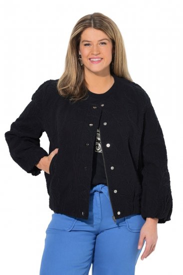 Ulla Popken 848940 Bomber Nero - Giacche - Giacche taglie forti da donna