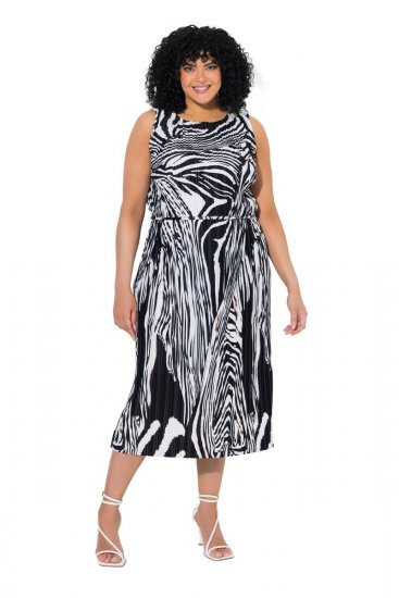 Ulla Popken 848948 Abito animalier Nero - Abiti estivi - Abiti estivi taglie forti