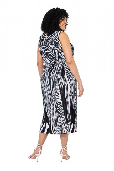 Ulla Popken 848948 Abito animalier Nero - Abiti estivi - Abiti estivi taglie forti