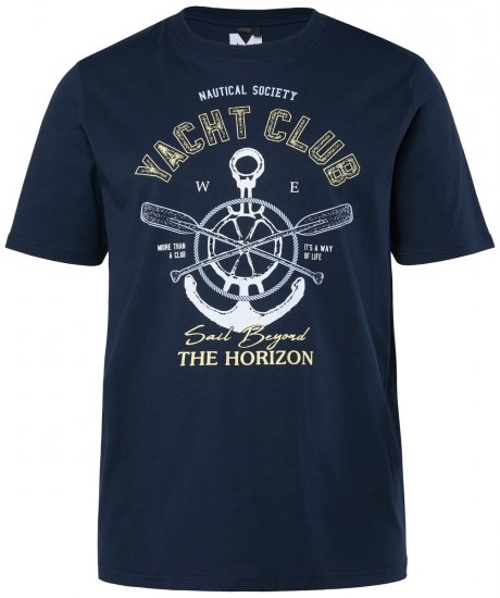 Men+ 958 T-shirt Yacht Club Blu scuro - Magliette - Magliette Uomo Taglie Forti