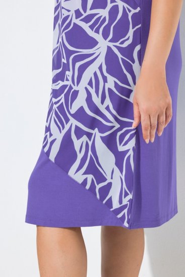 Ulla Popken 849033 Abito in chiffon fantasia Lilla - Abiti - Vestiti per tutte le taglie