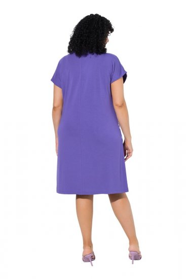 Ulla Popken 849033 Abito in chiffon fantasia Lilla - Abiti - Vestiti per tutte le taglie
