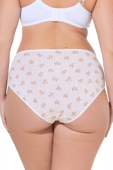 Ulla Popken 849098 Slip a fiori confezione da 6 Arancione - Slip - 