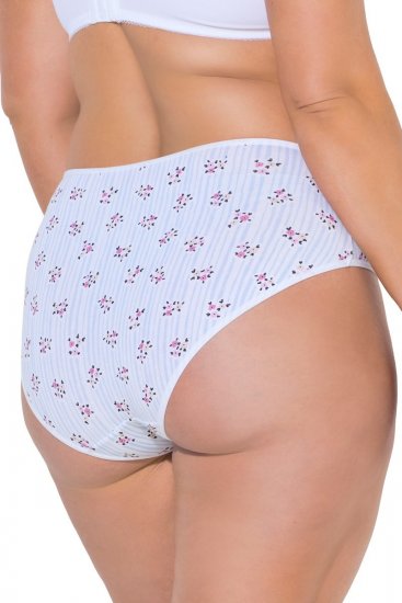 Ulla Popken 849098 Slip a fiori confezione da 5 Azzurro - Slip - 