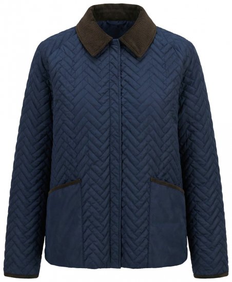 Ulla Popken 849111 Giacca trapuntata Blu scuro - Giacche - Giacche taglie forti da donna