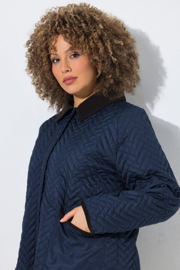 Ulla Popken 849111 Giacca trapuntata Blu scuro - Giacche - Giacche taglie forti da donna