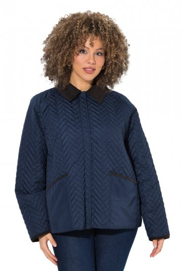Ulla Popken 849111 Giacca trapuntata Blu scuro - Giacche - Giacche taglie forti da donna