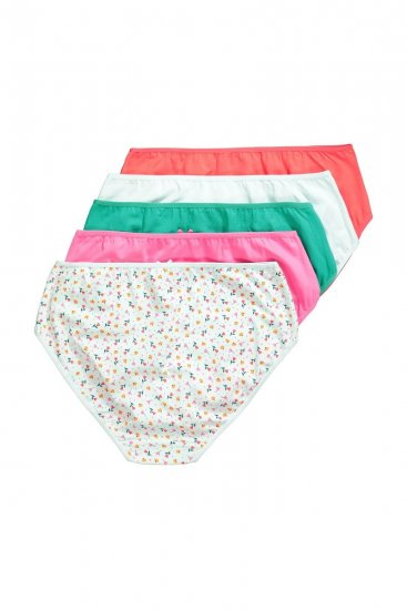 Ulla Popken 849140 Slip a fiori confezione da 5 Bianco panna - Slip - 