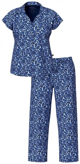 Ulla Popken 849144 Pigiama animalier Blu scuro - Pigiami/Loungewear - 