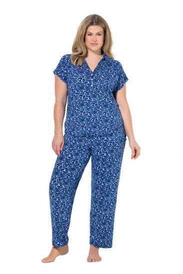 Ulla Popken 849144 Pigiama animalier Blu scuro - Pigiami/Loungewear - 