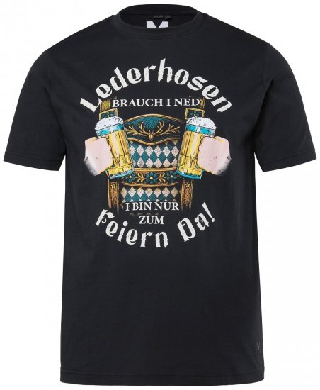 Men+ 410 T-shirt Lederhosn Nero - Magliette - Magliette Uomo Taglie Forti