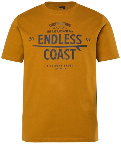 Men+ 448 T-shirt Endless Coast Nocciola chiaro - Magliette - Magliette Uomo Taglie Forti
