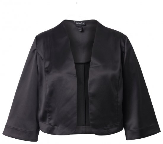 Ulla Popken 849457 Bolero Nero - Giacche - Giacche taglie forti da donna