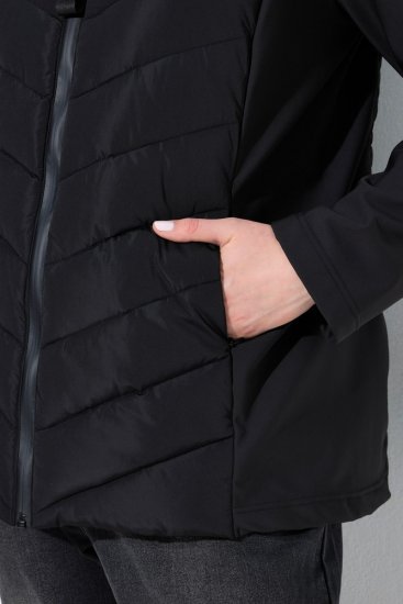 Ulla Popken 849472 Giacca trapuntata Nero - Giacche - Giacche taglie forti da donna